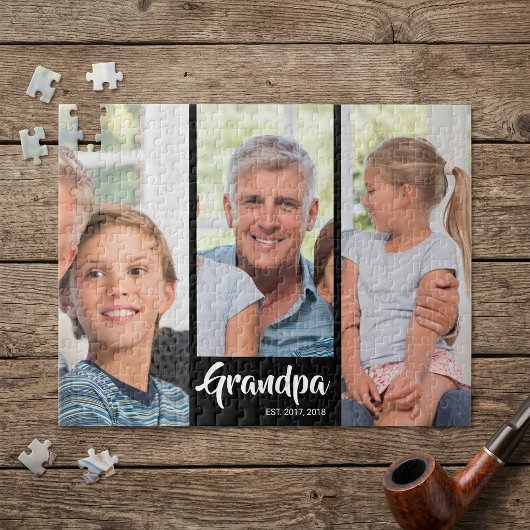 Opa hat modernes Skript 3 Foto eingerichtet Puzzle