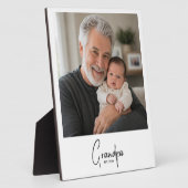 Opa hat modernes Skript-Foto eingerichtet Fotoplatte (Seite)