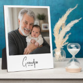 Opa hat modernes Skript-Foto eingerichtet Fotoplatte (Seite)