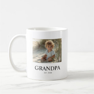 Opa hat Schwarz-Weiß-Modernes Foto gegründet  Kaffeetasse