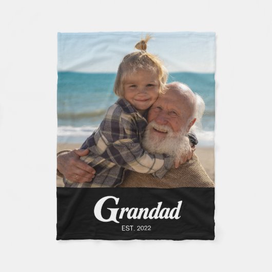 Opa hat Spaß etabliert Fett Foto Fleecedecke (Vorderseite)