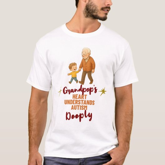 Opa Herz versteht Autismus T-Shirt (Vorderseite)
