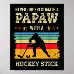 Opa Hockey-Geschenk Eis-Feldhockey-Spieler Torwart Poster