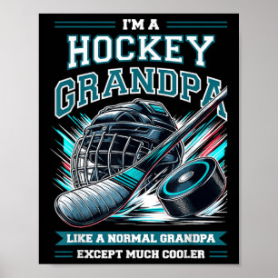 Opa Hockeyspieler Eishockey Feldhockey Großvater Poster