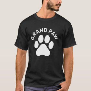 Opa Hund Pfote Haustierliebhaber Großeltern Gesche T-Shirt