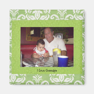Opa: "I Liebe Opa" Foto Frame Magnet