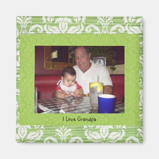 Opa: "I Liebe Opa" Foto Frame Magnet (Vorne)