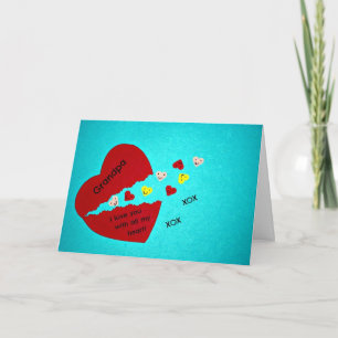 Opa, ich Liebe dich mit ganzem Herzen! Feiertagskarte