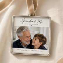 Opa & Ich Personalisierter Enkel-Foto-Weihnachten