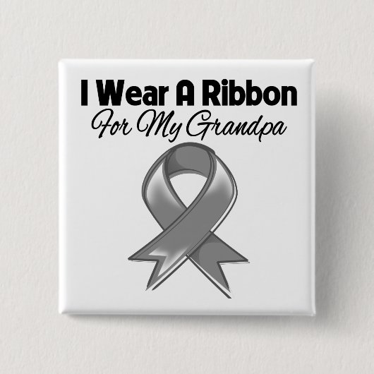 Opa - Ich trage eine graue Schleife Button (Vorderseite)