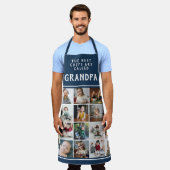 Opa ist die beste Blue-Koch-FotoCollage Schürze (Getragen)