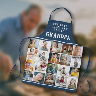 Opa ist die beste Blue-Koch-FotoCollage Schürze
