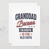 Opa ist für alte Typ Dankeskarte (Vorne/Hinten)