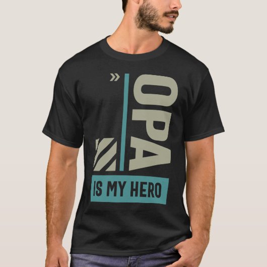 Opa ist Mein Held T-Shirt (Vorderseite)