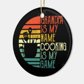 Opa ist mein Name Kochen ist mein Spiel Sport Keramik Ornament (Links)