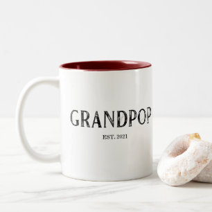 Opa Jahr Gegründet Zweifarbige Tasse