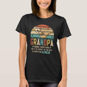 Opa kennt alles Männer Vintag Großvater T-Shirt