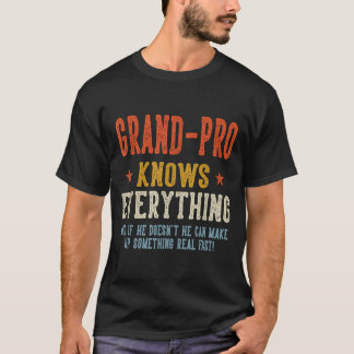 Opa kennt alles zum Vatertag Retro T-Shirt