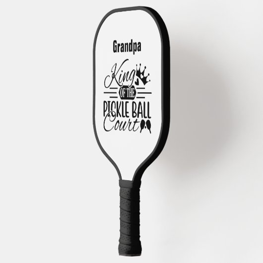 Opa King of the Pickleball Court Sprichwort Modern Pickleball Schläger (Links)