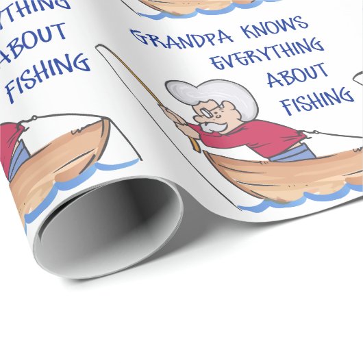 Opa Knows Geschenkpapier (Rolleneckpunkt)