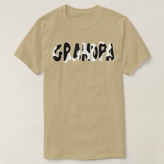 Opa Kuh Print Cow Muster T-Shirt (Design vorne)