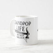 Opa Leben hat es drauf! Kaffeetasse (Vorderseite Links)