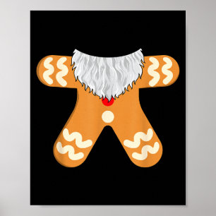 Opa-Lebkuchenmann-Kostüm passend zu Weihnachten Poster