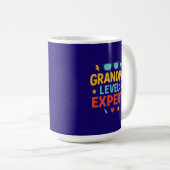 Opa-Level-Experte (Cartoon-Stil)  Kaffeetasse (VorderseiteRechts)