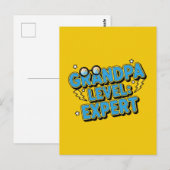 Opa-Level-Experte (Cartoon-Stil) Postkarte (Vorne/Hinten)