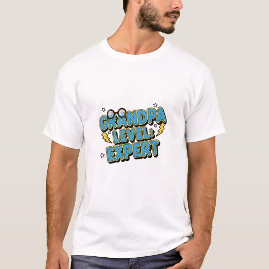 Opa-Level-Experte (Cartoon-Stil) T-Shirt (Vorderseite)