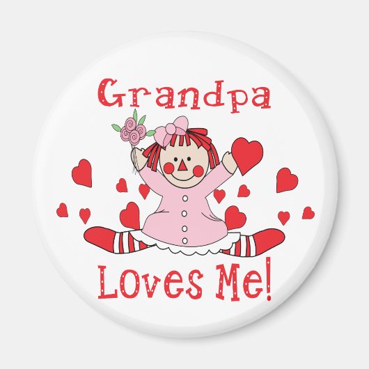 Opa Liebe Rag Doll Magnet (Vorne)