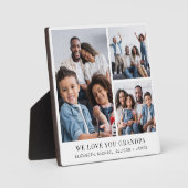 Opa Liebe Sie 3 Foto Collage Fotoplatte (Vorderseite)