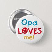 Opa Lieben Me T - Shirt und Geschenke Button (Vorne & Hinten)
