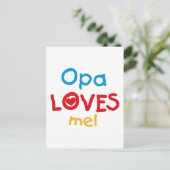 Opa Lieben Me T - Shirt und Geschenke Postkarte (Stehend Vorderseite)