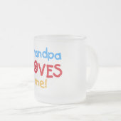 Opa Lieben Tshirts und Geschenke Mattglastasse (VorderseiteRechts)