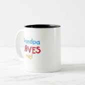 Opa Lieben Tshirts und Geschenke Zweifarbige Tasse (Vorderseite Links)