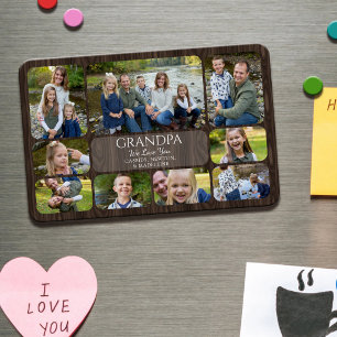 Opa liebt Enkelkinder Foto Magnet