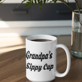 Opa lustiger Kaffee Zitat schwarzer Text Jumbo-Tasse