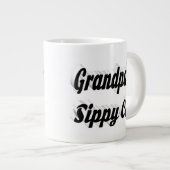Opa lustiger Kaffee Zitat schwarzer Text Jumbo-Tasse (Vorderseite Rechts)