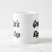 Opa lustiger Kaffee Zitat schwarzer Text Jumbo-Tasse (Vorderseite)