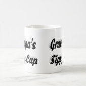 Opa lustiger Kaffee Zitat schwarzer Text Kaffeetasse (Mittel)