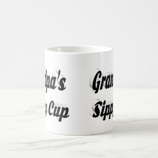 Opa lustiger Kaffee Zitat schwarzer Text Kaffeetasse (Mittel)