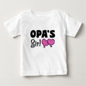 Opa-Mädchen Baby T-shirt (Vorderseite)