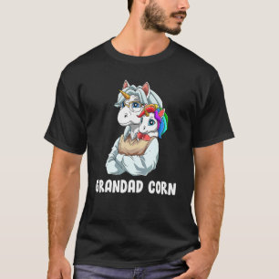 Opa Mais Großvater Enkelkind Einhorn T-Shirt