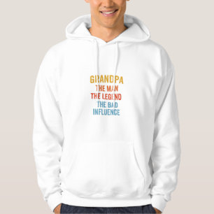 Opa Mann Legende Schlechter Einfluss Illustration Hoodie