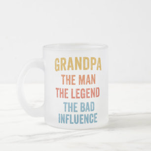 Opa Mann Legende Schlechter Einfluss Illustration Mattglastasse
