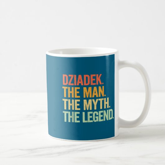 Opa Mann Mythos Legende Retro-Grafik-Kunst Kaffeetasse (Rechts)