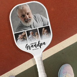 Opa - Maßgeschneiderte FotoCollage Pickleball Schläger