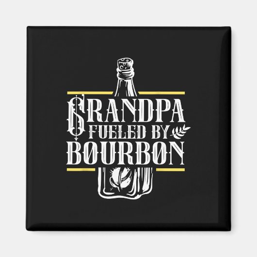 Opa mit Bourbon Drink Drinker Drinker L Magnet (Vorne)
