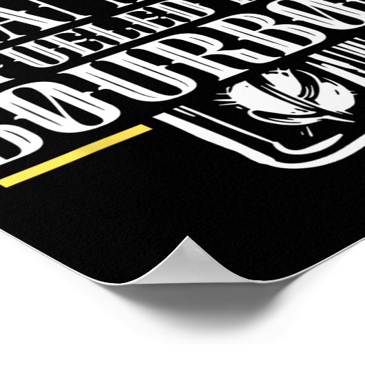 Opa mit Bourbon Drink Drinker Drinker L Poster (Ecke)